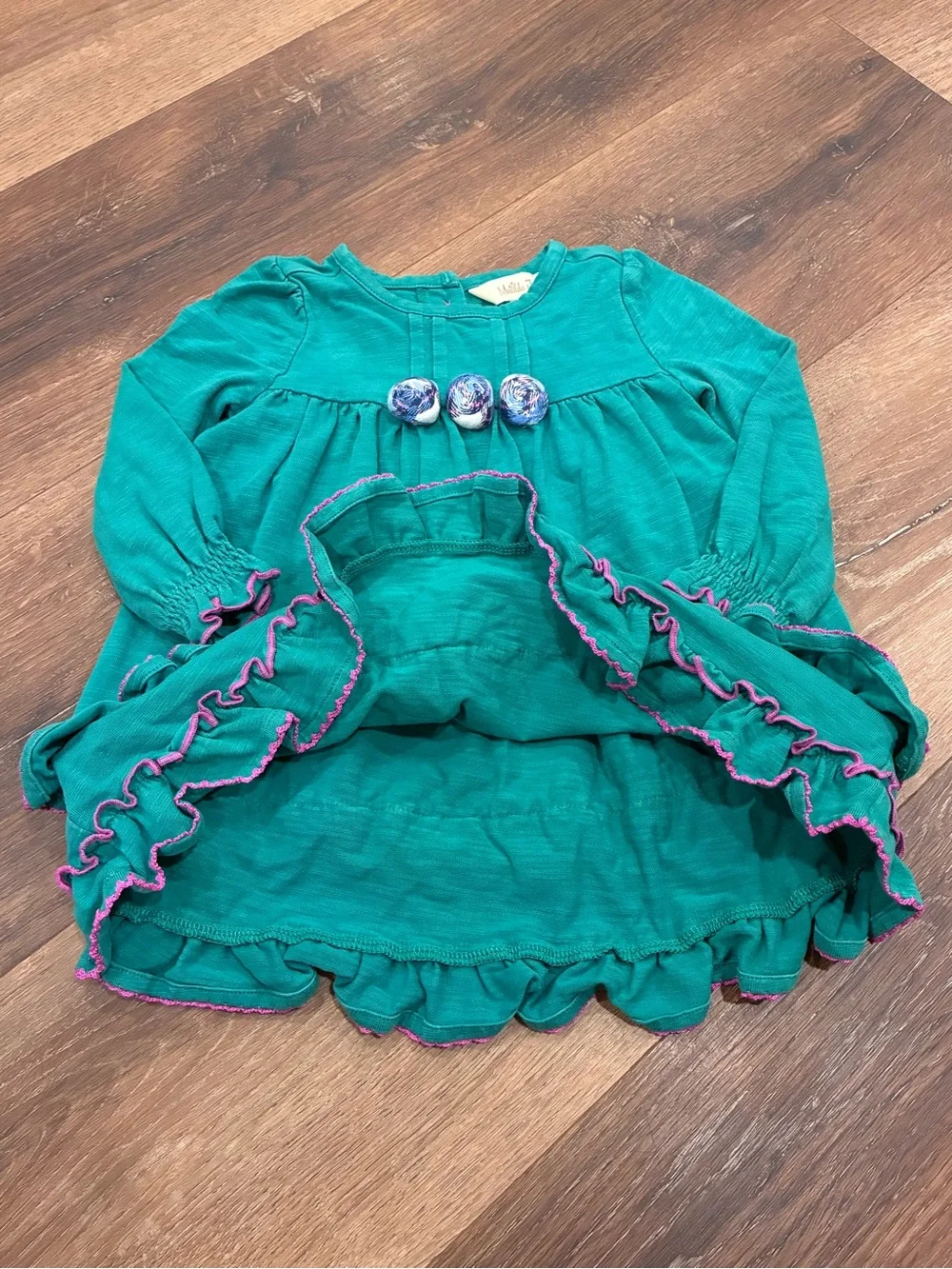 Matilda Jane Under The Leaves Dress Green Make Believe Holiday Christmas 6-12m